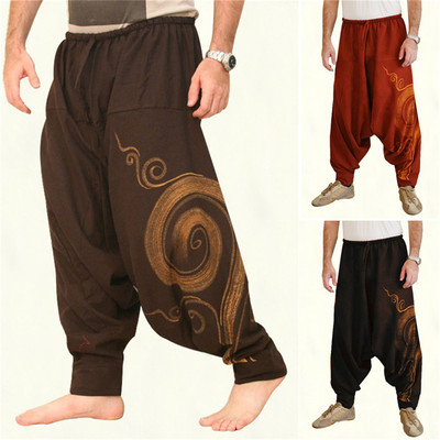 Pants Hip-hop Men Gypsy Cotton Linen Wide-legged Loose Pants