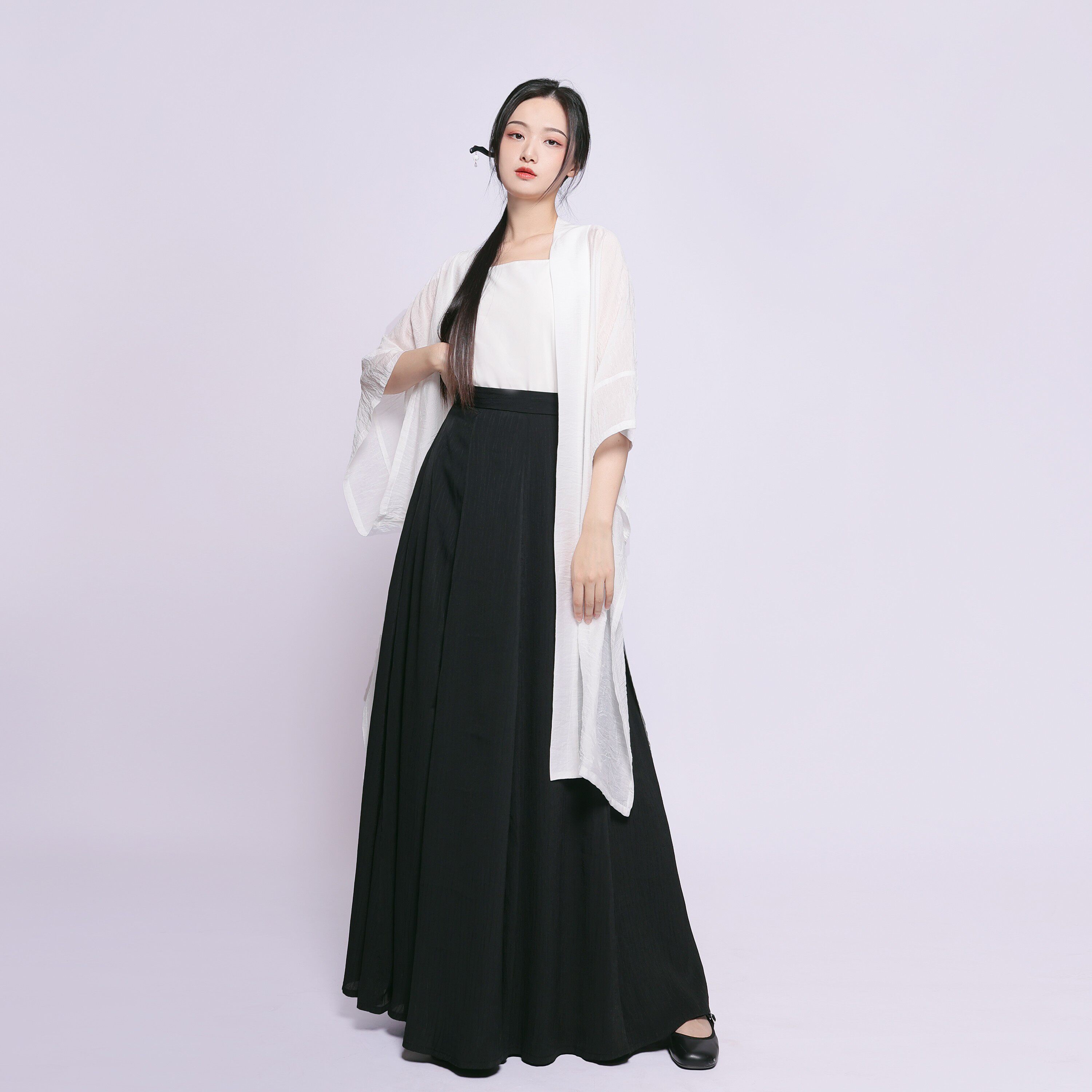 (折扣价)昼雪月影墨卿飘逸改良汉服半身裙女破裙垂感日常通勤,女装/女士精品,汉服半身裙,淘宝优惠券,粉丝福利购,淘宝优惠卷