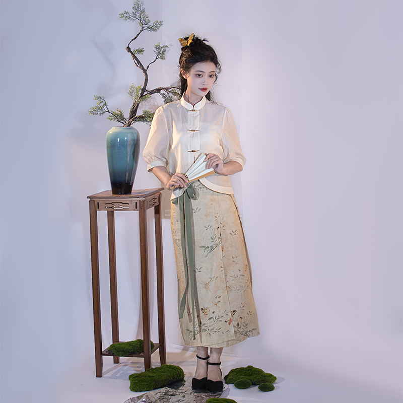 立领短袖衬衫通勤日常