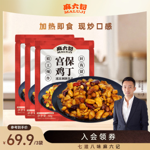 麻六记宫保鸡丁冻品方便速食鸡肉半成品菜方便预制菜加热即食