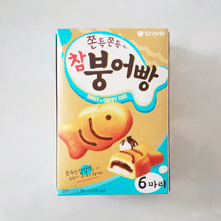 韩国进口 好丽友打糕鱼奶油味蛋糕 奶油派174g/盒 办公室休闲零食