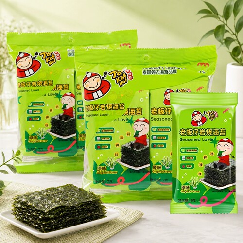 老板仔岩烧海苔袋装儿童营养拌饭海苔休闲小零食即食紫菜海苔片