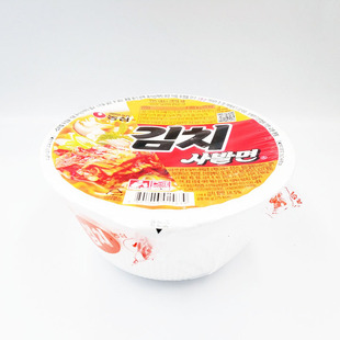 农心辣白菜碗面86g 韩国进口 盒 牛肉碗面方便面速食品泡菜味泡面