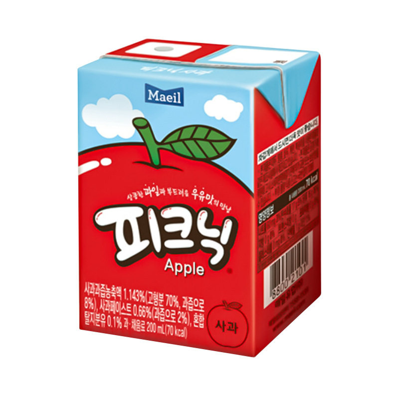 韩国进口Maeil每日必口利果汁饮料苹果白葡萄味儿童学生休闲饮品