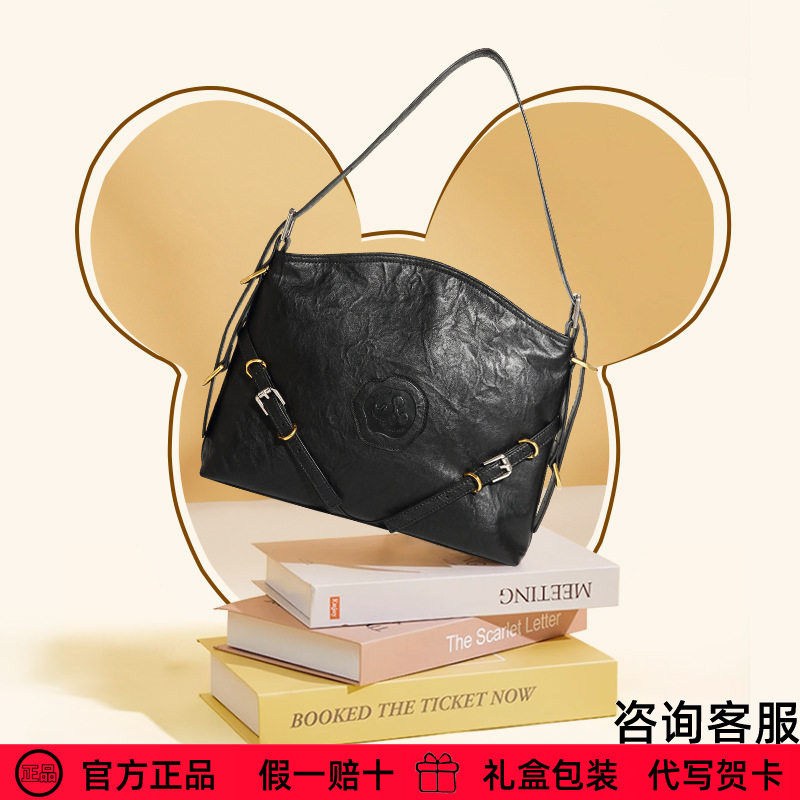 迪士尼包包官方正品米奇都市简约大容量托特包女士单肩包送礼物