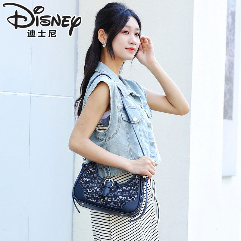 迪士尼包包女官方正品米奇联名单肩斜挎包刺绣包新品生日送礼物