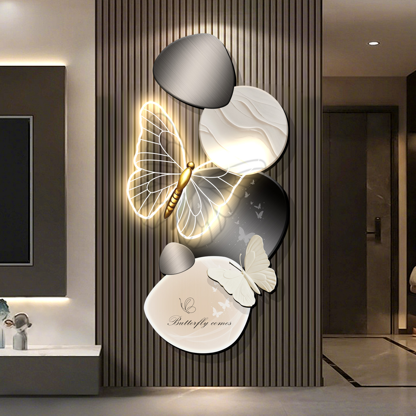 轻奢高级感入户玄关装饰画