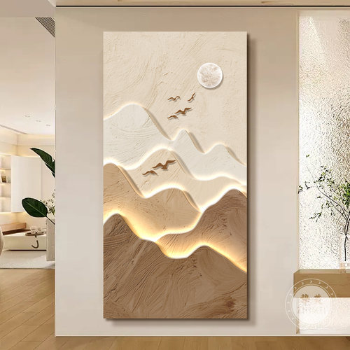 背有靠山玄关高级感装饰画