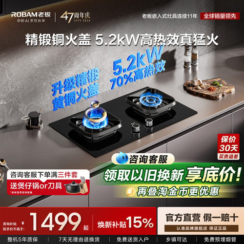 热销爆款！老板燃气灶5B0X1