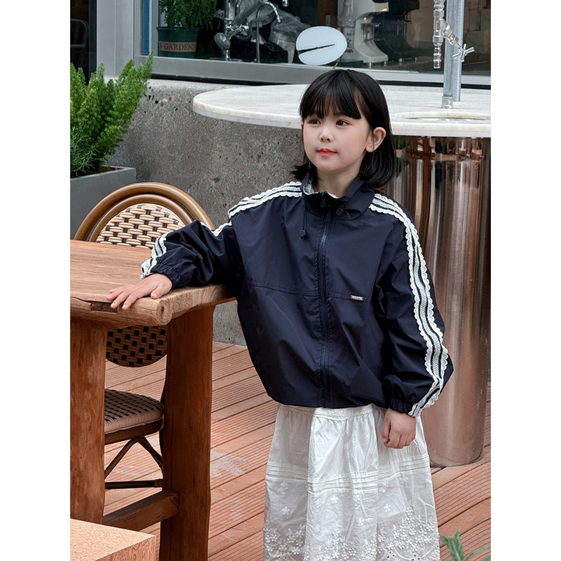 韩国女童立领拉链外套春秋2026新款儿童运动条纹宽松休闲夹克上衣,童装/婴儿装/亲子装,普通外套,淘宝优惠券,粉丝福利购,淘宝优惠卷