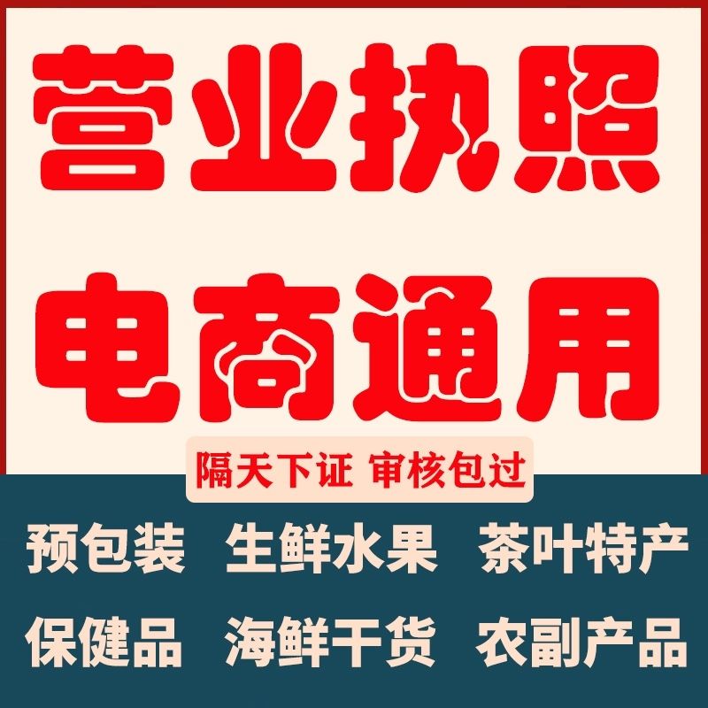 2024年新版营业执照代办个体户注销电商预包装食品证办理注销