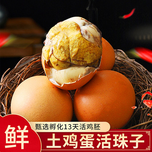 财各活珠子40枚香辣味新鲜13天鸡胚蛋钢花蛋喜蛋凤凰蛋开袋即食