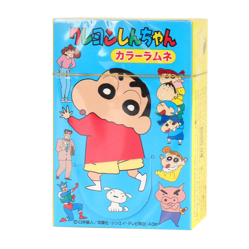 日本进口猎户星蜡笔小新水果味多彩气泡糖12g趣味糖果零食波仔糖