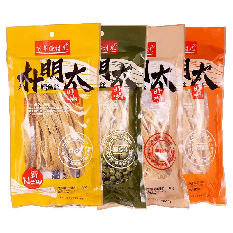 手撕东北延边明太鱼干香辣即食延吉特产朝鲜自拌辣真味棒砸鳕鱼丝