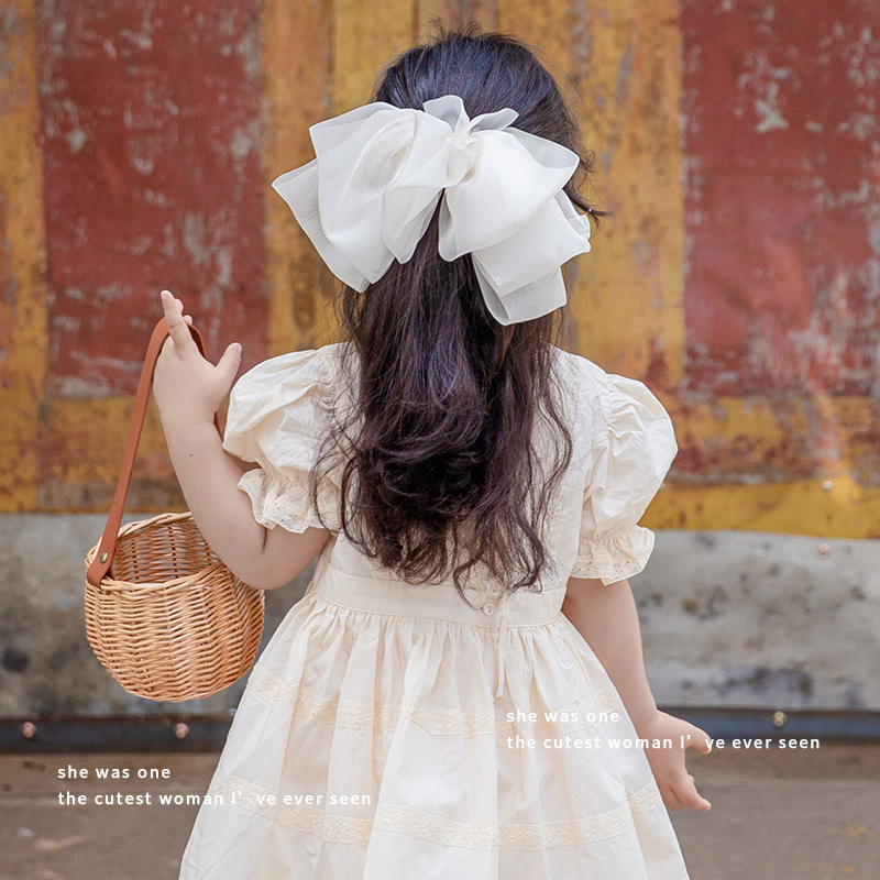 发夹顶夹发饰网纱气质时尚弹簧夹