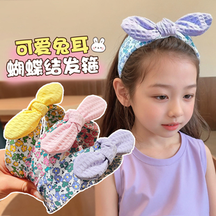 儿童蝴蝶结宽边发箍女款夏发卡女童不勒头头箍小女孩碎发整理神器