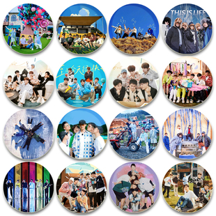 0713再就业男团吧唧58mm马口铁胸章谷子挂件明星痛包礼物徽章应援