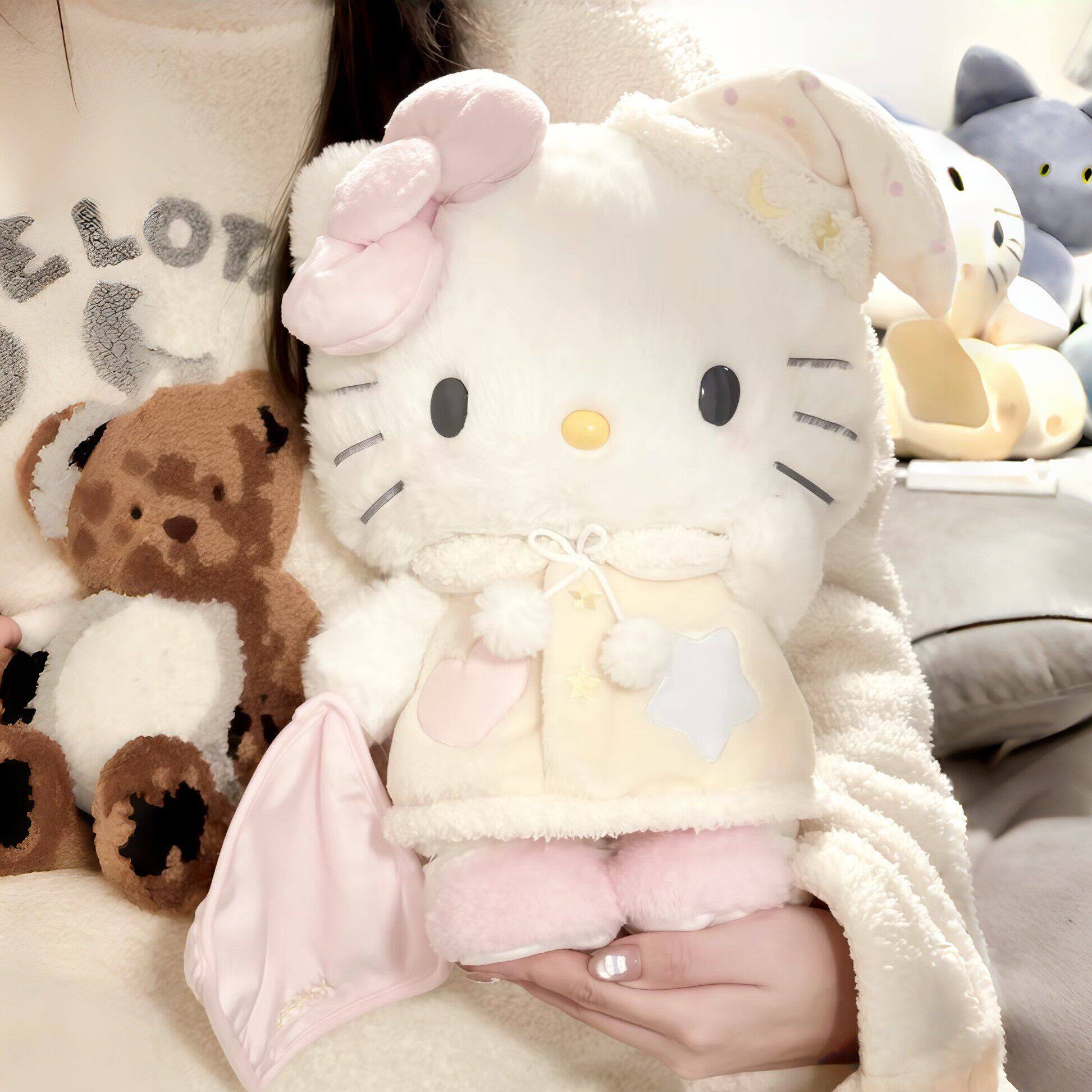 晚安好梦HelloKitty玩偶毛绒玩具公仔凯蒂猫抱枕送女友生日礼物