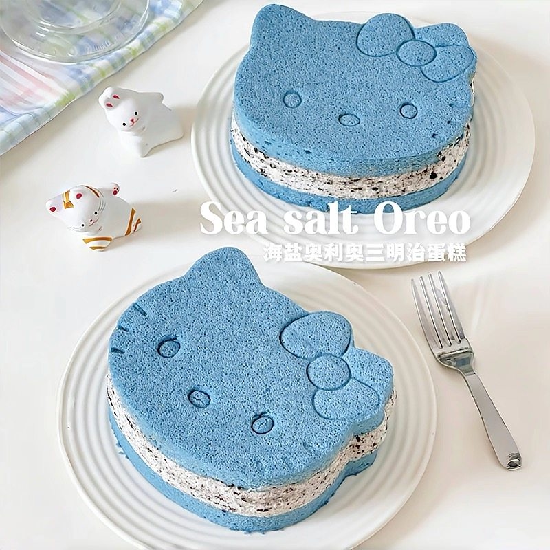 可爱KT猫咪三明治面包饼干压模卡通饭团DIY模具hellokitty猫模具