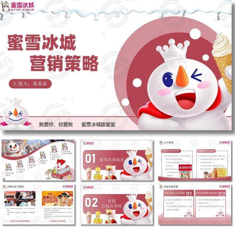 原创~《蜜雪冰城品牌行销策略》市场调研分析28页PPT完整模板,商务/设计服务,设计素材/源文件,淘宝优惠券,粉丝福利购,淘宝优惠卷
