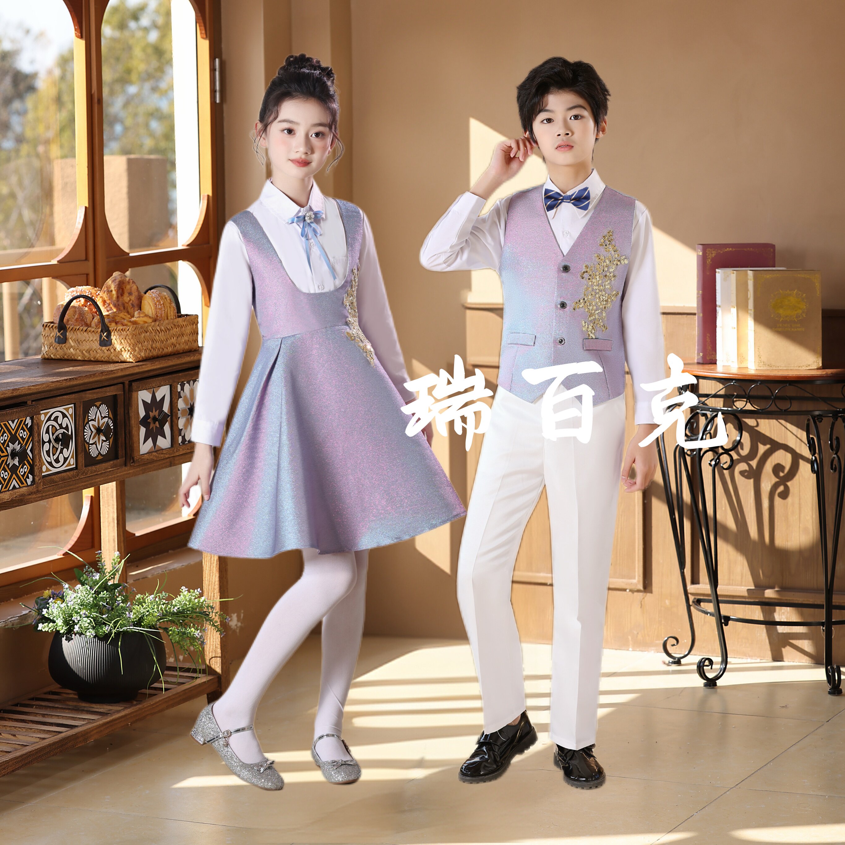 六一合唱男女童演讲朗读表演服装