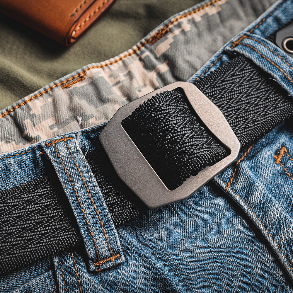 猫虎兽纯钛弹力腰带简约百搭男士户外运动休闲裤带尼龙皮带