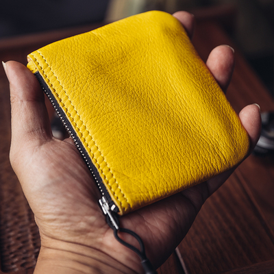 猫虎兽男士真皮零钱小包