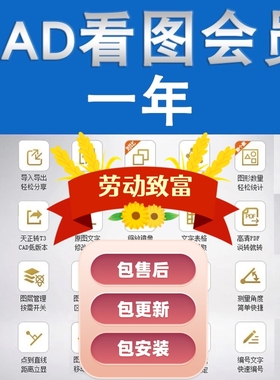 CAD快速看图会员 vip日月租共享一年快速图纸对比CAD转PDF