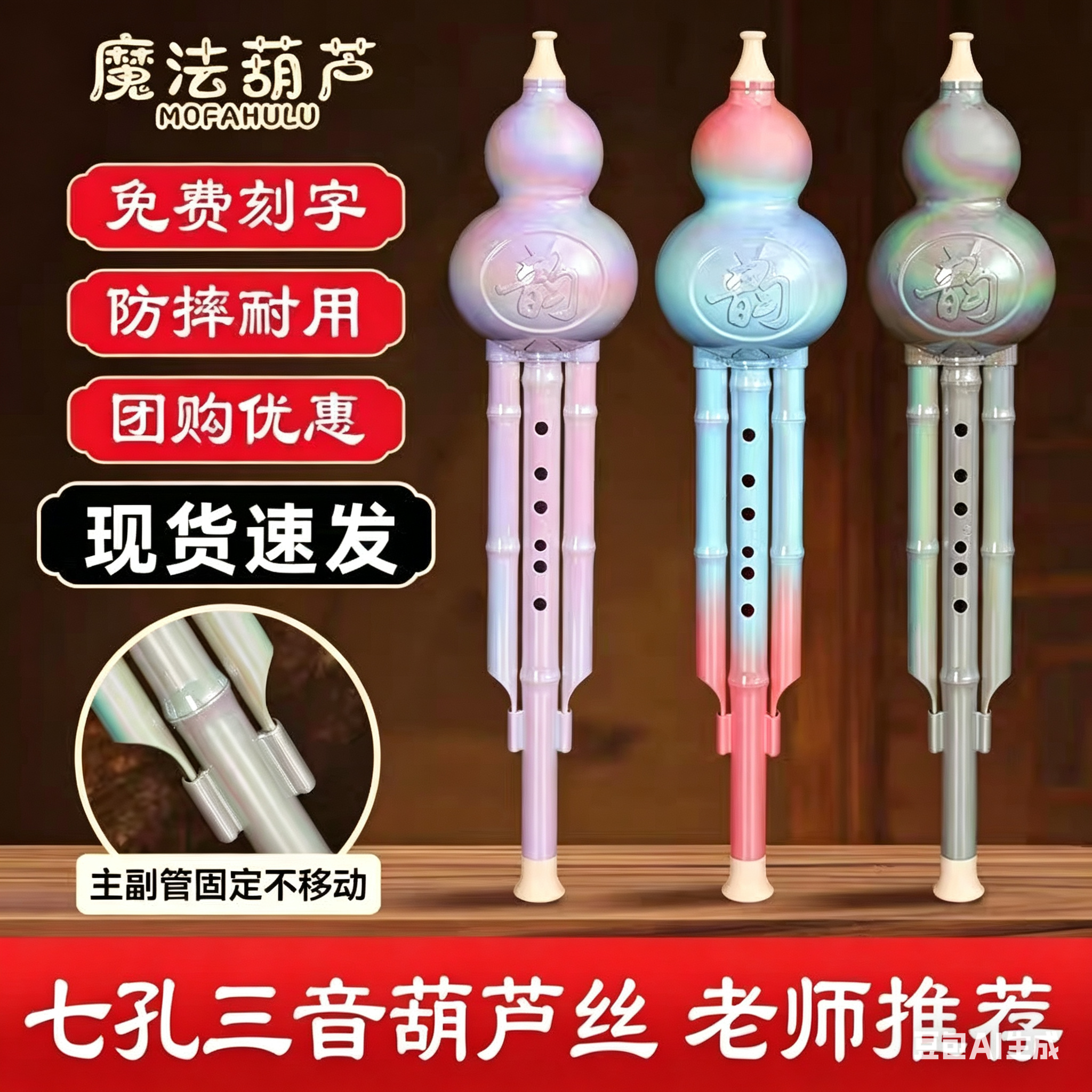 葫芦丝乐器C调降B调小学生专用防摔儿童初学者专业演奏型成人自学