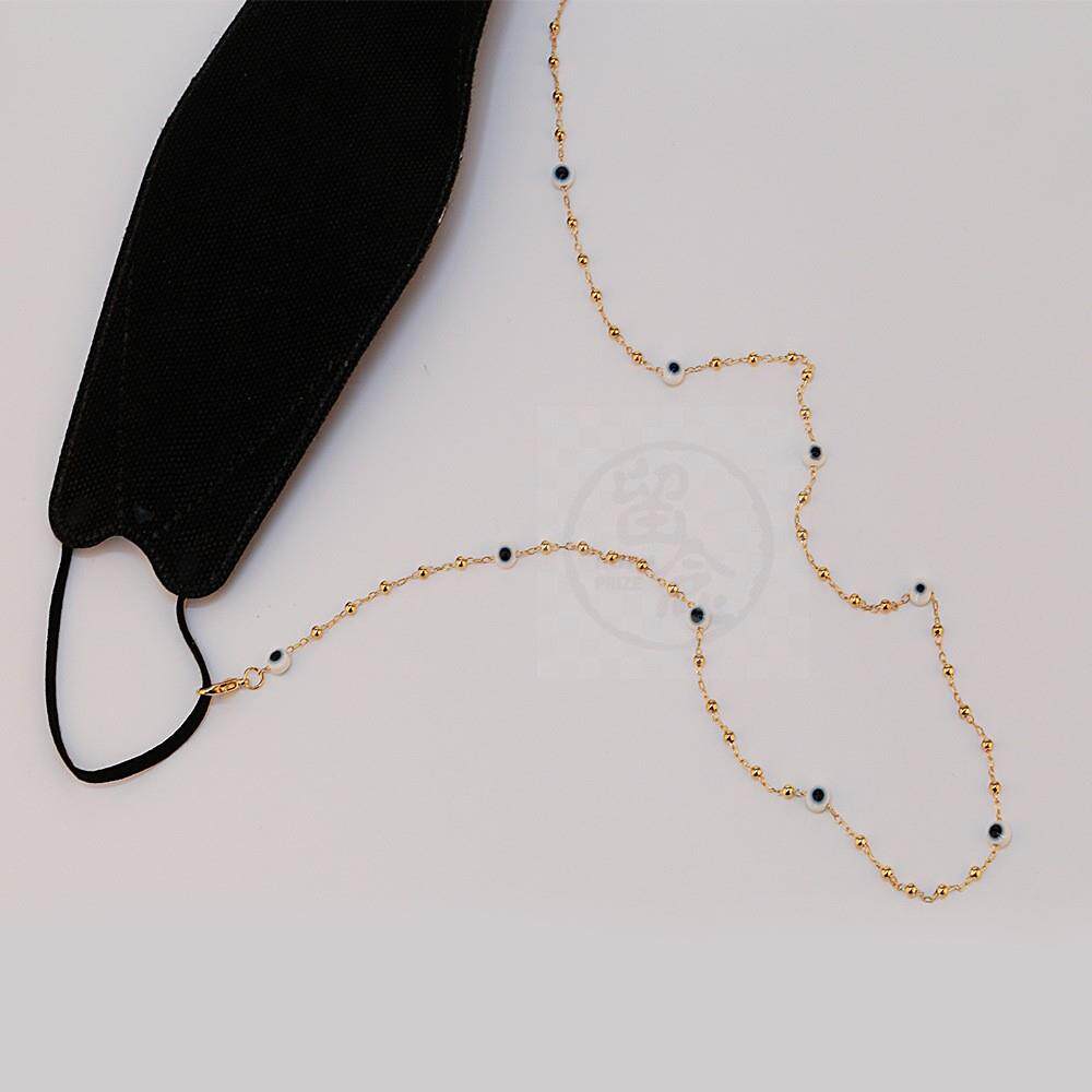 ELECTROPLATED GOLD EYE ANTI LOSS MASK CHAIN ACCESSORIES NEC