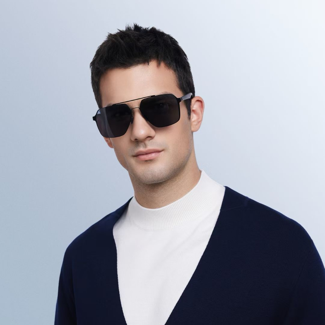 2025爆款飞行员双梁大框偏光墨镜