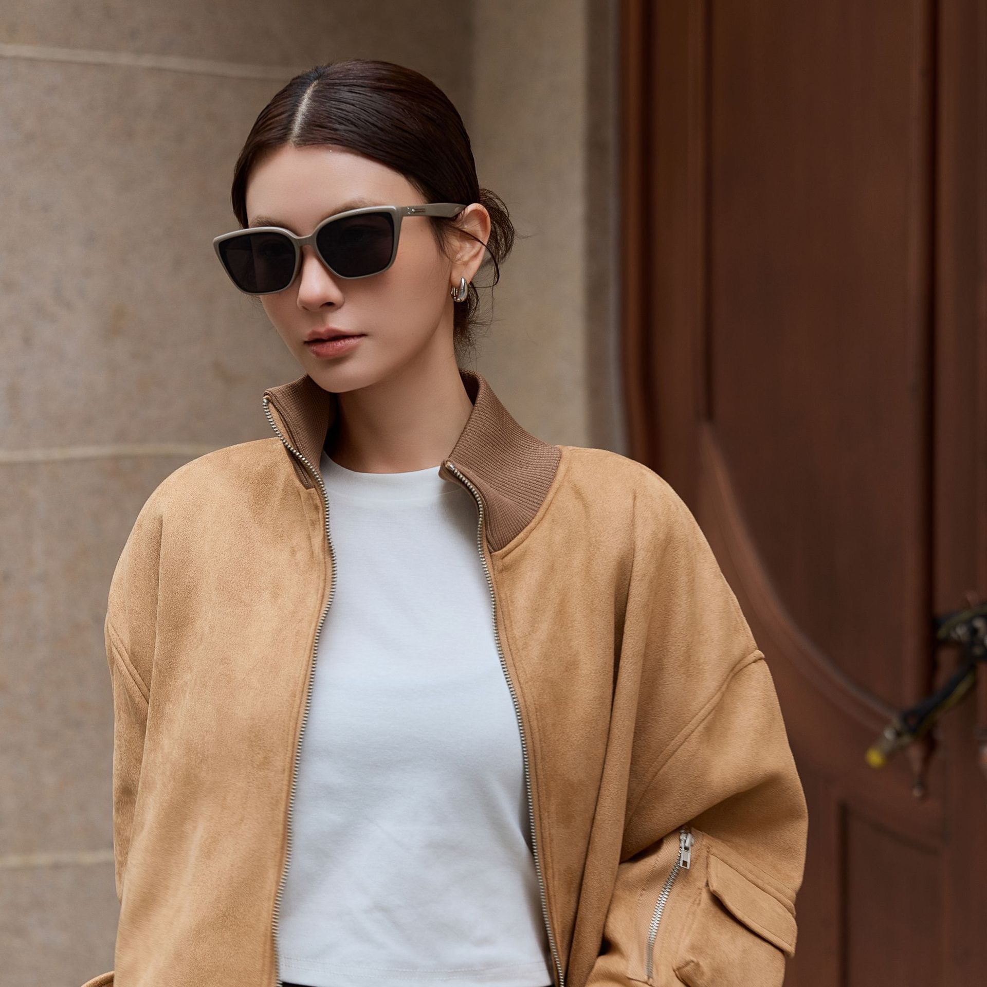 新款韩版小框猫眼尼龙偏光太阳镜