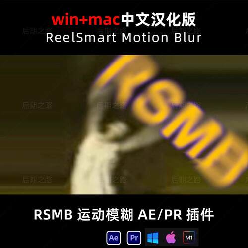 RSMB运动模糊AEPR插件中文汉化ReelSmart Motion Blur6.4 win/mac