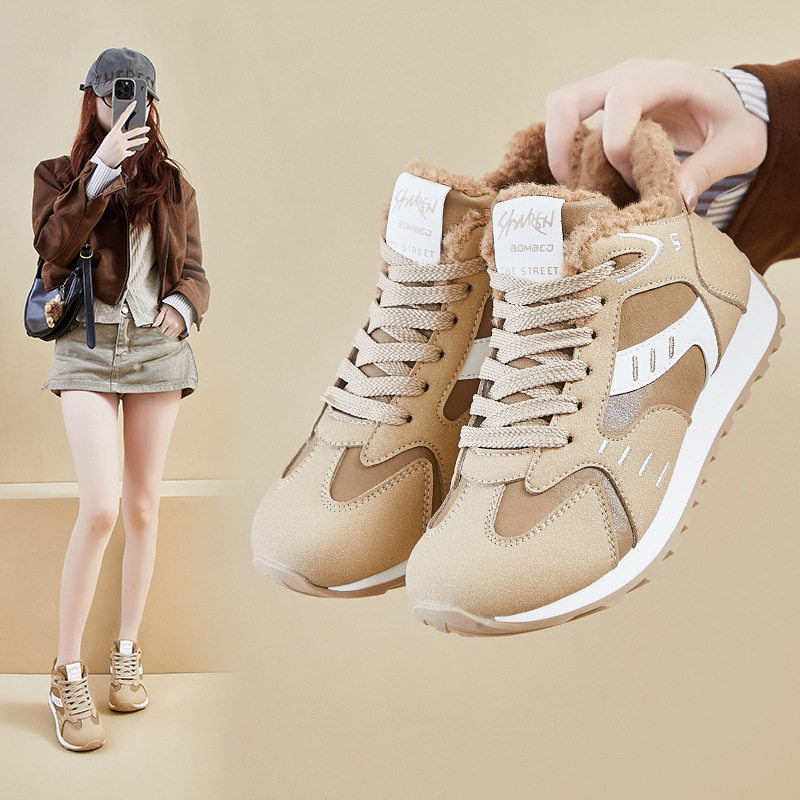 福建晋江品牌女鞋2025新款秋冬季女士帕拉鞋加绒保暖运动休闲鞋子
