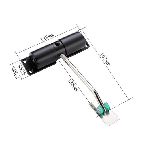 家用小型简易弹簧闭门器 隐形合页免开槽 回位回弹 自动关门可调