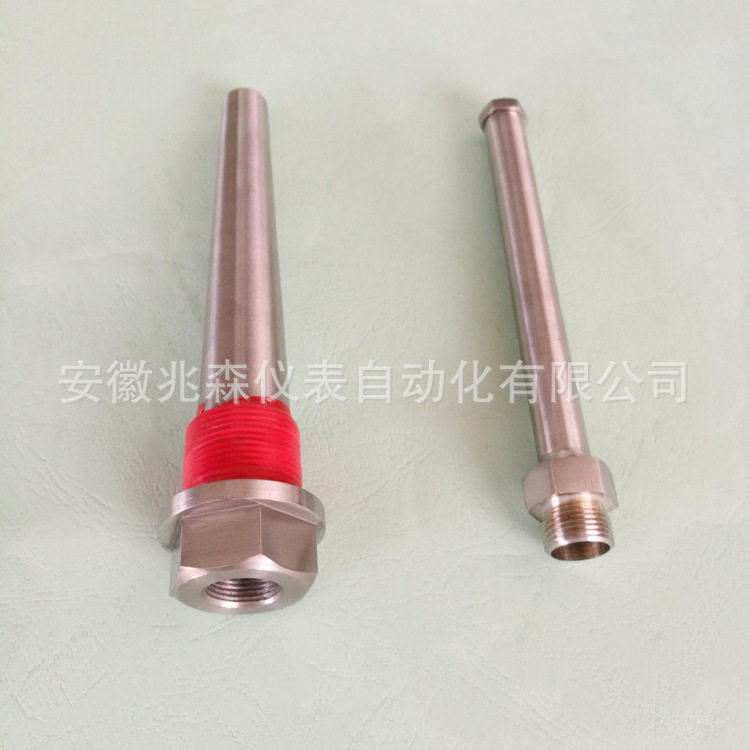 热电偶热电阻温度计套管 不锈钢锥形套管 整体钻孔双金属温度计套图片