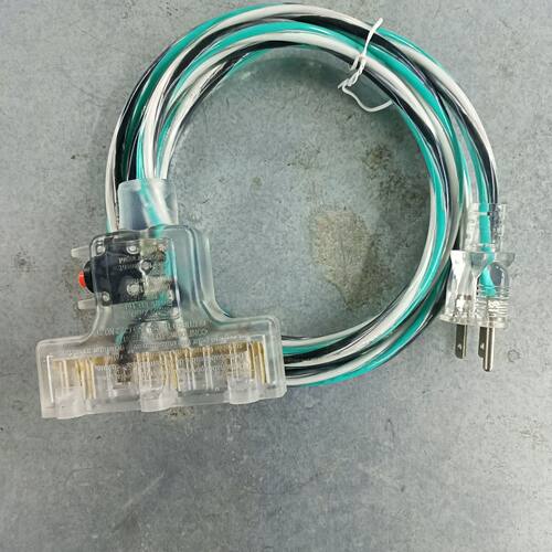 亚马逊同款 煊华 透明延长线 NEMA 5-15P 带过载保护器 可定制