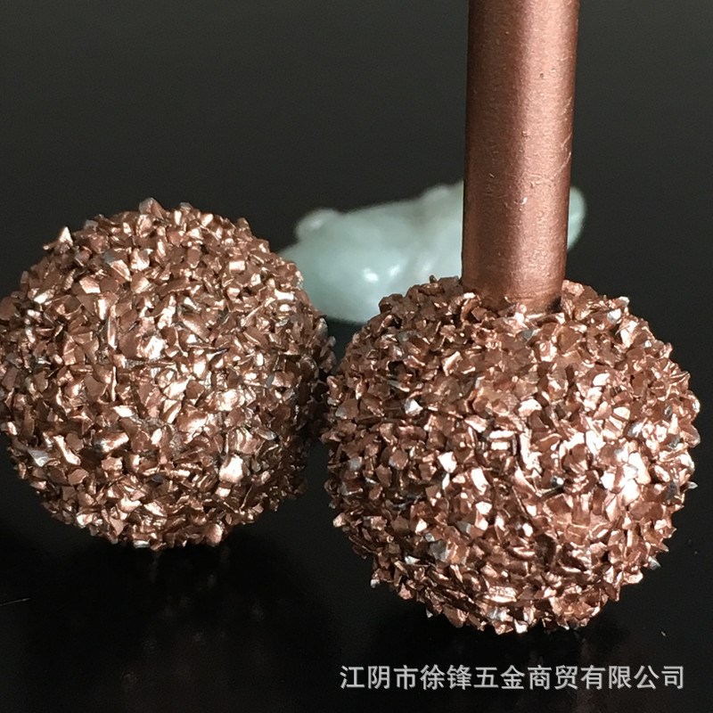 现货供应橡胶轮胎钨钢磨头圆球补胎工具柄6*头直径22毫米粗砂8005