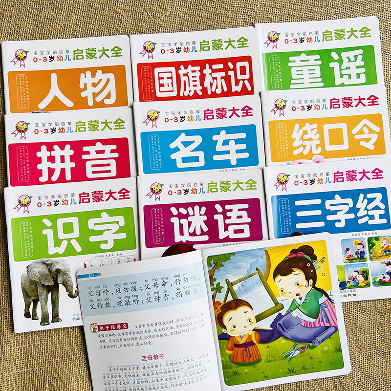 谜语绕口令国旗交通工具三字经弟子规名车人物职业儿童故事书看图识字