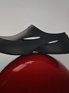 ENDX 25SS黑色'ARC'光弧系列厚底时尚半拖男女同款