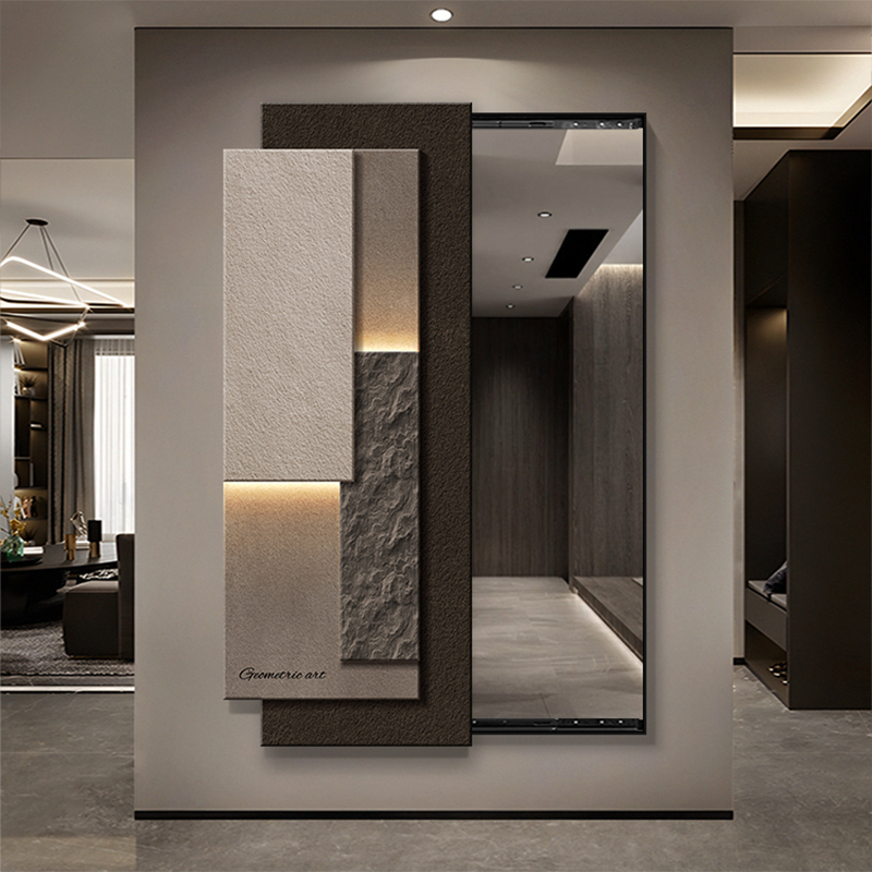 轻奢高级感穿衣镜装饰画隐