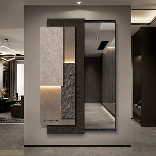 轻奢高级感穿衣镜装饰画隐