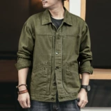 格蓝鹿 Джинсовая мужская осенняя ретро куртка, в американском стиле