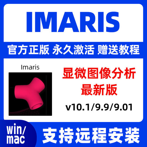 Imaris软件V10.1/2/9.9/9.0 显微图像分析软件 送文档教程支持win