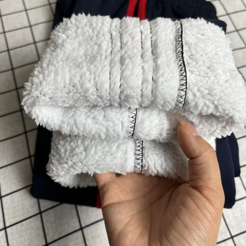 校服裤冬季羊羔绒两道杠保暖裤
