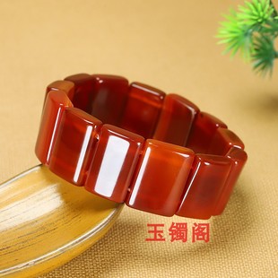 玉石手牌男女情侣款 纯天然红玛瑙手牌手链 5A级红玛瑙手串