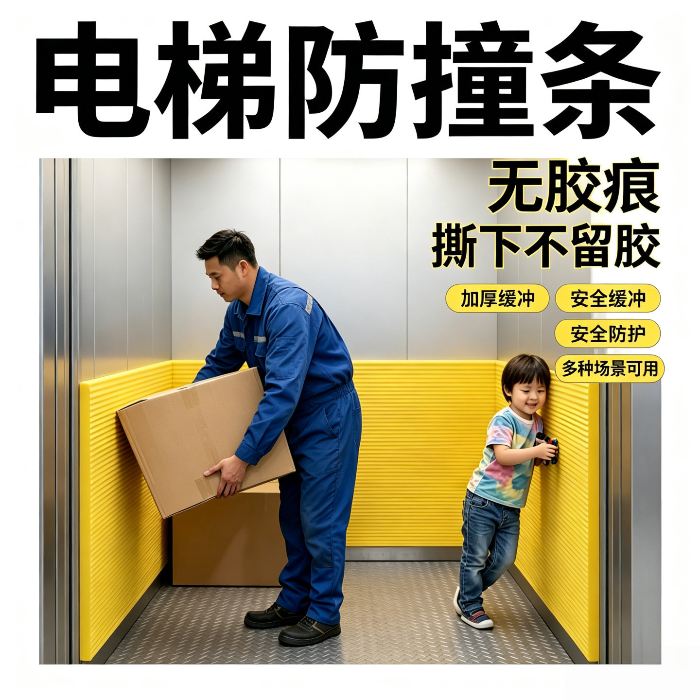 电梯防撞条轿厢内防护板门框保护条电梯防护栏护角垫橡胶柔软包边图片