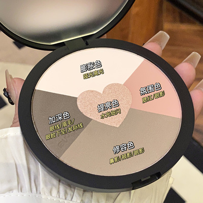 SUOIQG苏伊格大容量面部综合盘修容高光一体盘腮红鼻影阴影哑光