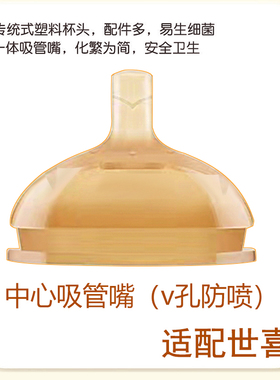 通用世喜奶瓶奶嘴学饮嘴鸭嘴吸管嘴头配件重力球手柄防尘盖子7.2