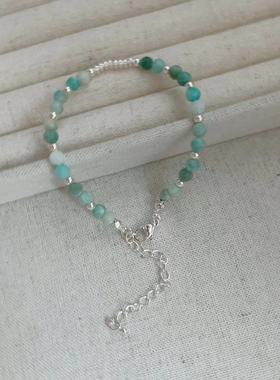 小众精致手串碎银子巴洛克珍珠手链女夏季轻奢高级感网红闺蜜手饰